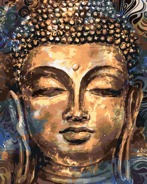 Goblen cu diamante - BUDDHA CU ORNAMENTE