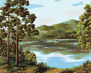 Goblen cu diamante - LAC MONTAN