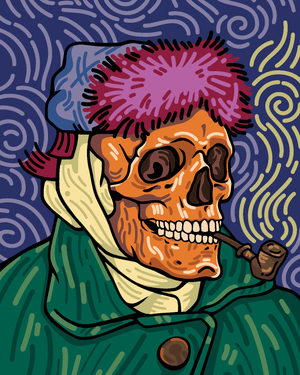 Goblen cu diamante - CRANIU VINCENT VAN GOGH