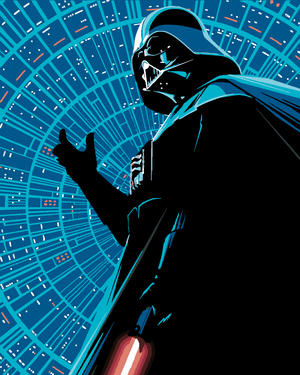 Goblen cu diamante - Pictură după numere - DARTH VADER...