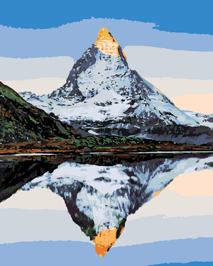 Goblen cu diamante - MUNTELE MATTERHORN SI REFLECTIA S...