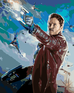 Goblen cu diamante - Pictură după numere - STAR-LORD Î...