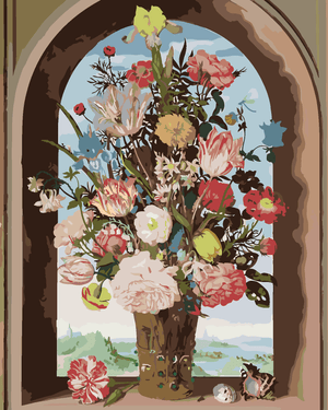 Goblen cu diamante - VAZĂ CU FLORI (AMBROSIUS BOSSCHAERT)